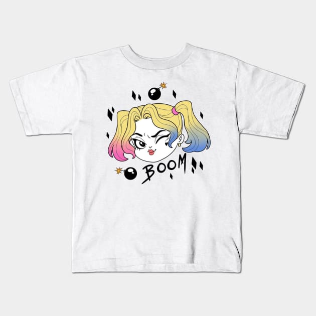 harley quinn Kids T-Shirt by primemoment